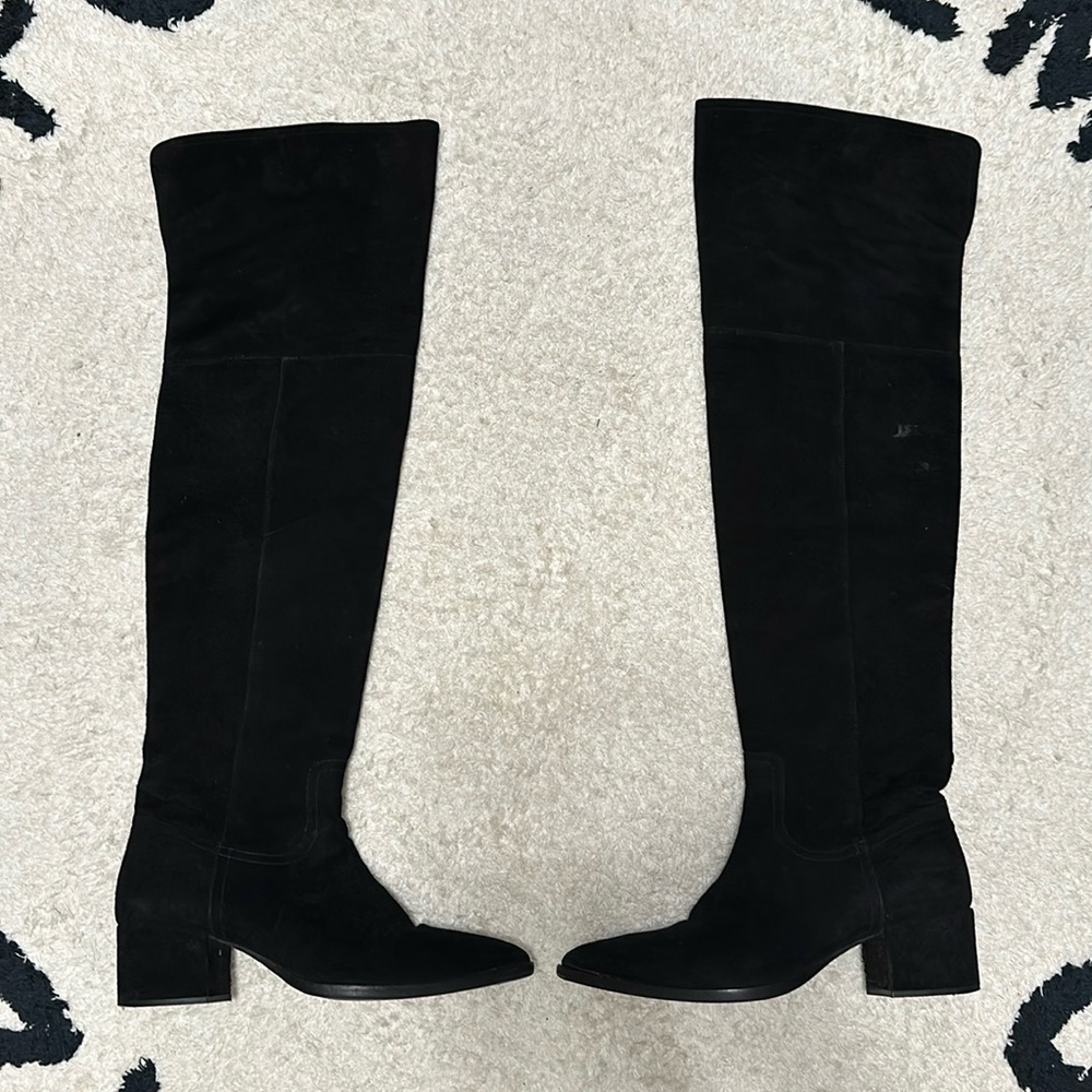 Gorgeous Miu Miu Over The Knee Boots in Black